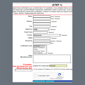 Certificate renewal request